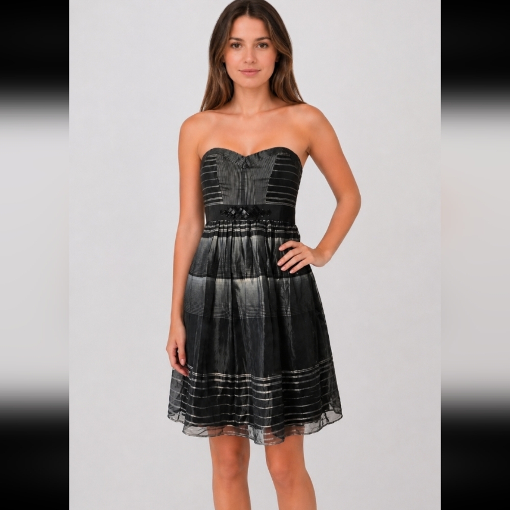 BCBG MAXAZRIA Sleeveless fit flair mini cocktail 0